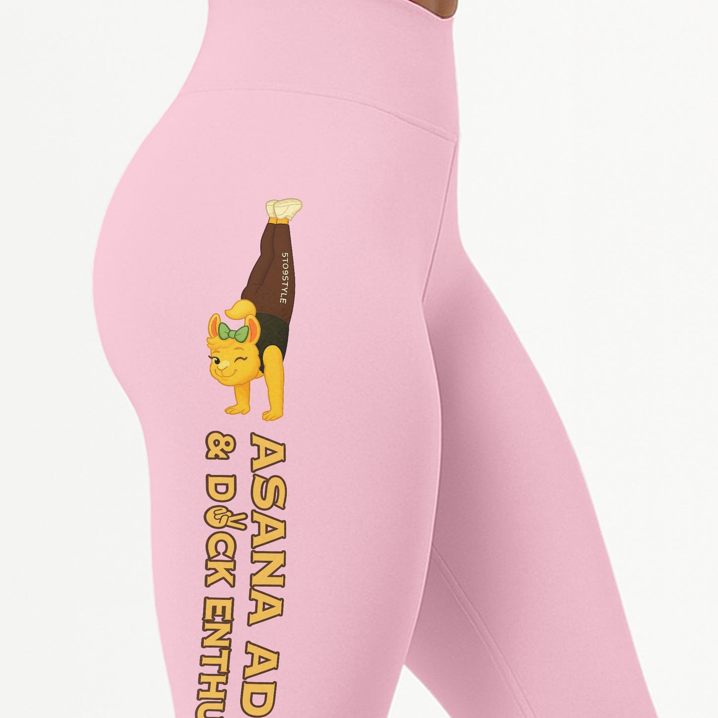 Asana Addict Chill Llama Yoga Pants All-Over Print Women's High Waist Leggings | 5To9Style