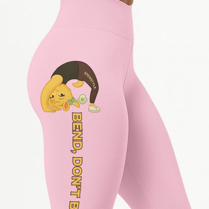 Bend, Donâ€™t Break Chill Llama Yoga Pants All-Over Print Women's High Waist Leggings | 5To9Style