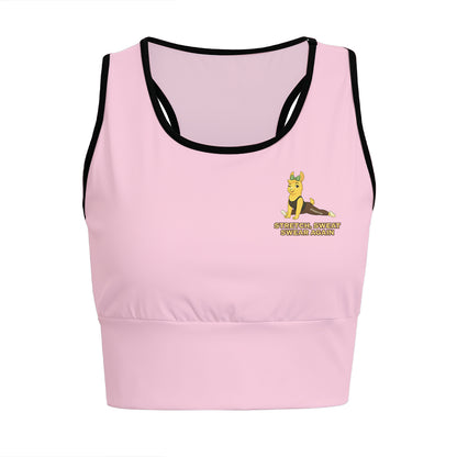 Stretch, Sweat, Swear Again Chill Llama Yoga Women's Sports Bra
