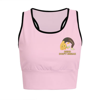 Bend, Don’t Break Chill Llama Yoga Women's Sports Bra