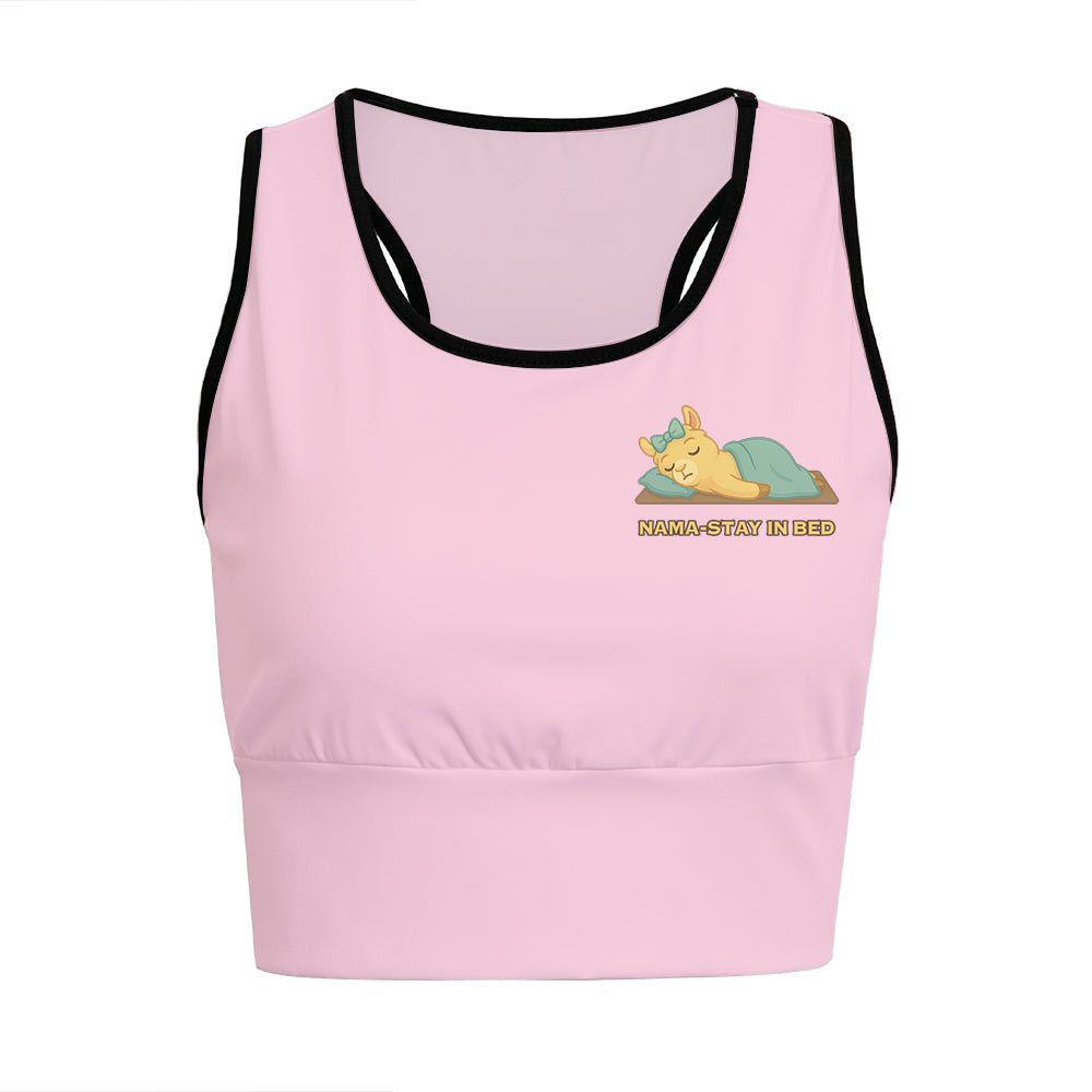 Nama-Stay In Bed Chill Llama Yoga Women's Sports Bra