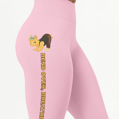 Bend Over, Breathe Out ðŸ‘ Chill Llama Yoga Pants All-Over Print Women's High Waist Leggings | 5To9Style