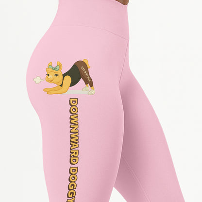 Downward Doggystyle Chill Llama Yoga Pants All-Over Print Women's High Waist Leggings | 5To9Style
