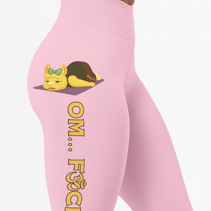 Omâ€¦ Fck It Chill Llama Yoga Pants All-Over Print Women's High Waist Leggings | 5To9Style