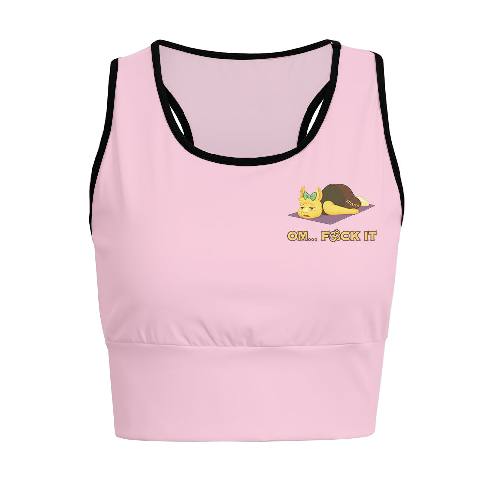 Om… Fck It Chill Llama Yoga Women's Sports Bra