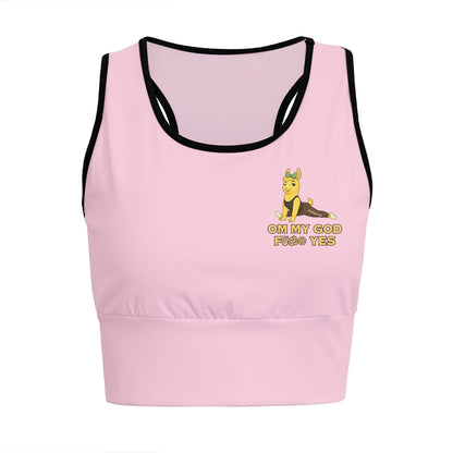 Om My God, Fck Yes Chill Llama Yoga Women's Sports Bra