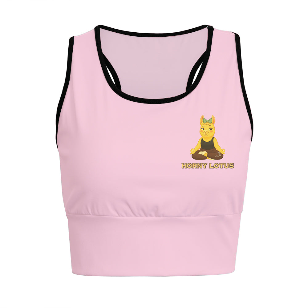Horny Lotus Chill Llama Yoga Women's Sports Bra