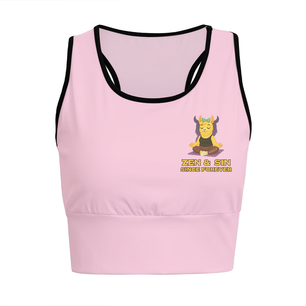Zen & Sin Since Forever Chill Llama Yoga Women's Sports Bra