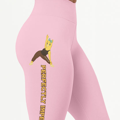 Perfectly Imperfect Chill Llama Yoga Pants All-Over Print Women's High Waist Leggings | 5To9Style