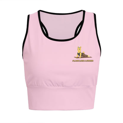 Plank Like A Sinner Chill Llama Yoga Women's Sports Bra
