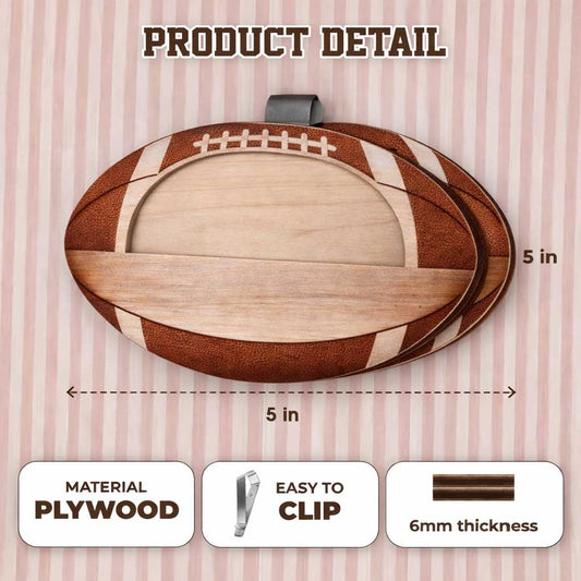 Football Custom Photo, Quote, Logo All Teams Car Visor Clip