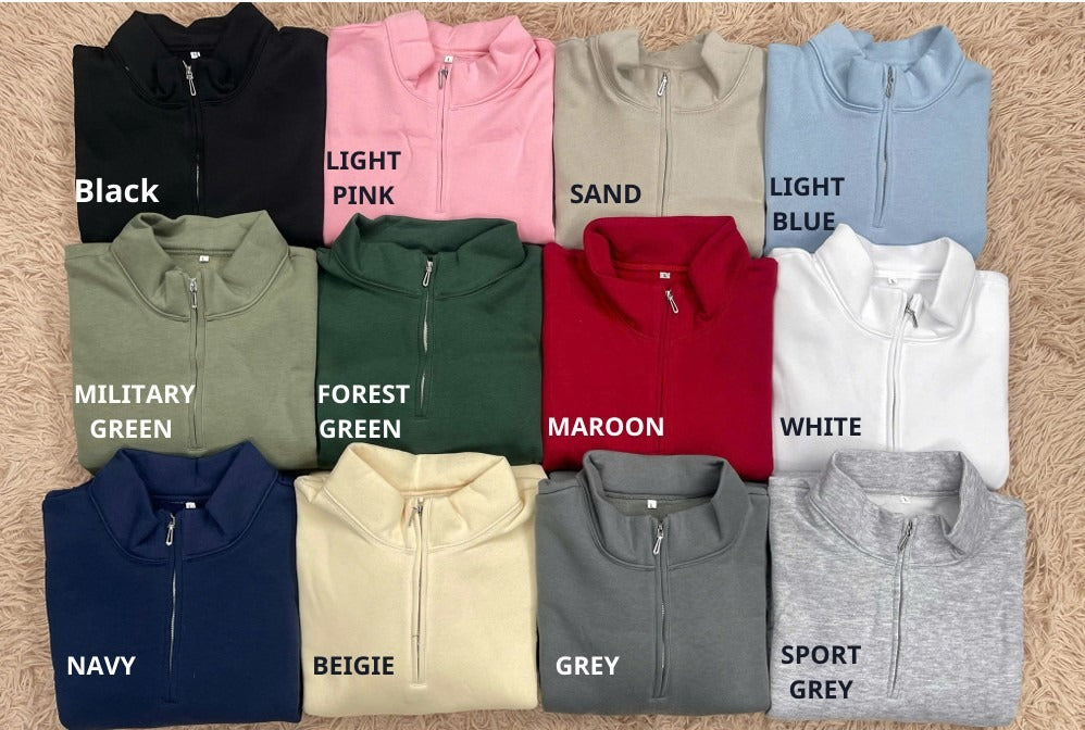 USA 250 Anniversary Embroidered Logo Premium Quarter Zip Sweatshirt, Inspired Quarter Zip Sweater, Unisex Baseball Sweatshirt