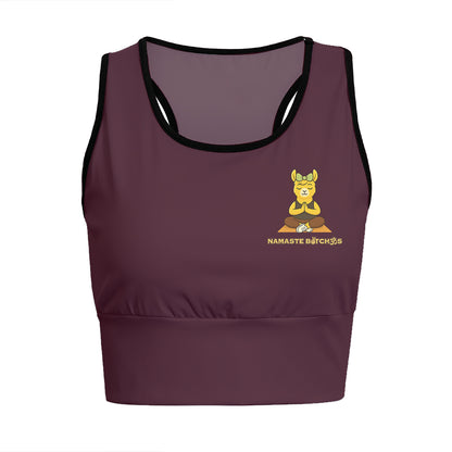 Namaste Bitches Chill Llama Yoga Women's Sports Bra