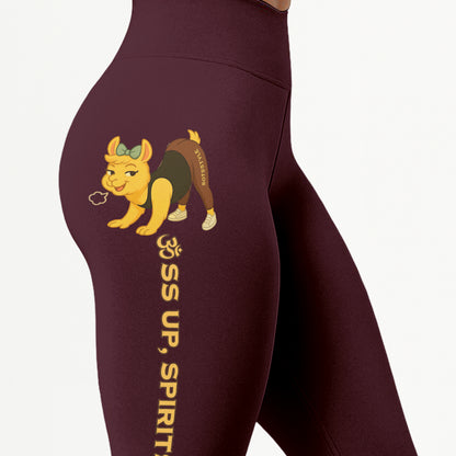 Ass Up, Spirits High Chill Llama Yoga Pants All-Over Print Women's High Waist Leggings | 5To9Style