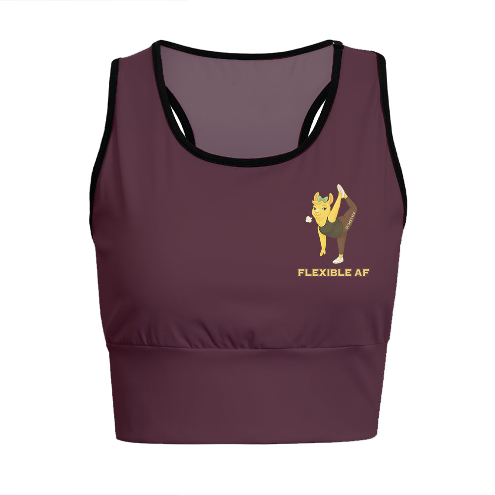 Flexible Af Chill Llama Yoga Women's Sports Bra