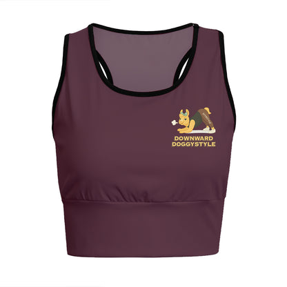 Downward Doggystyle Chill Llama Yoga Women's Sports Bra