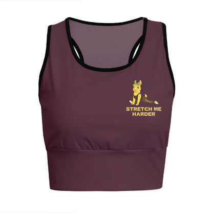 Stretch Me Harder Chill Llama Yoga Women's Sports Bra