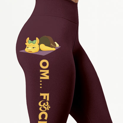 Omâ€¦ Fck It Chill Llama Yoga Pants All-Over Print Women's High Waist Leggings | 5To9Style