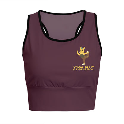 Yoga Slut – Flexible & Proud Chill Llama Yoga Women's Sports Bra