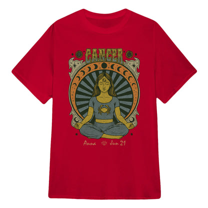 Zodiac Cancer Meditation Mandala Sun and Moon Symbols Yoga Classic Unisex T-Shirt | 5To9Style