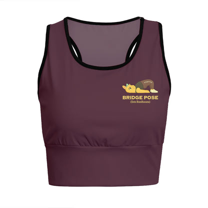 Bridge Pose (Setu Bandhasana) Chill Llama Yoga Women's Sports Bra