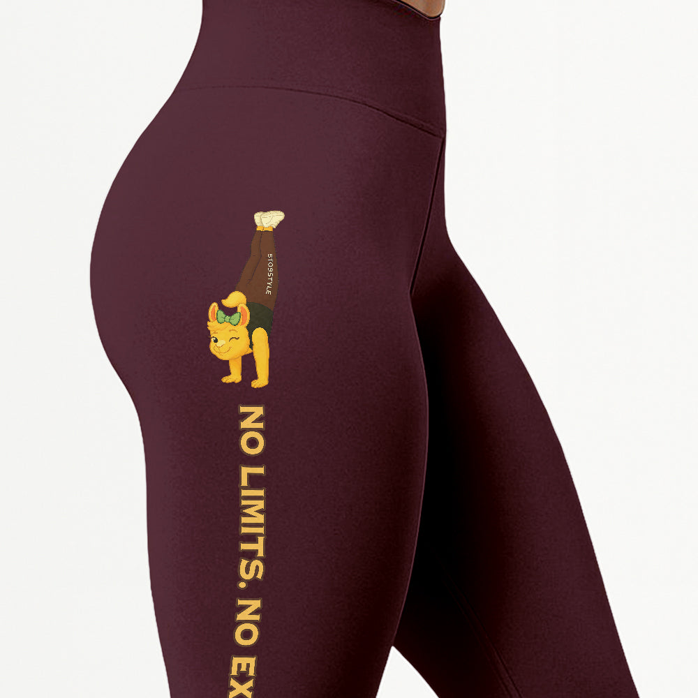 No Limits. No Excuses Chill Llama Yoga Pants All-Over Print Women's High Waist Leggings | 5To9Style