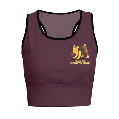 Ass Up, Spirits High Chill Llama Yoga Women's Sports Bra