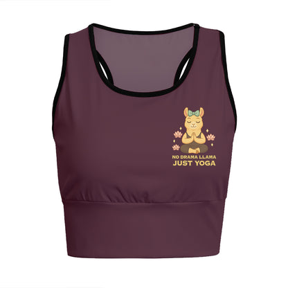No Drama Llama Just Yoga Chill Llama Yoga Women's Sports Bra