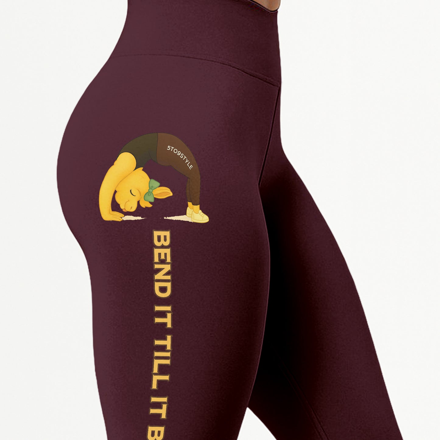 Bend It Till It Breaks Chill Llama Yoga Pants All-Over Print Women's High Waist Leggings | 5To9Style