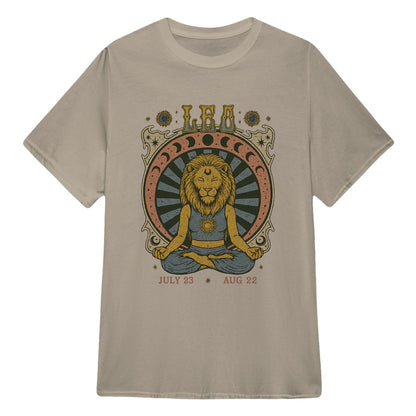 Leo Zodiac Meditation Moon Phase Yoga Classic Unisex T-Shirt | 5To9Style