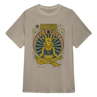 Capricorn Zodiac Meditation Moon Phase Yoga Classic Unisex T-Shirt | 5To9Style