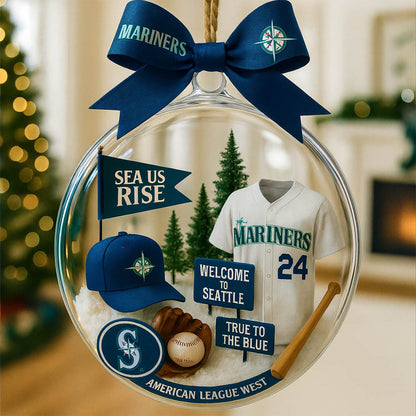 Christmas tree pendant with cute mascot and uniform of American baseball team - Ornament