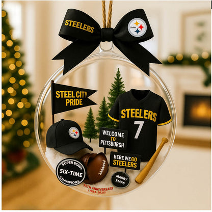 Christmas tree pendant with cute mascot and uniform of American baseball team - Ornament