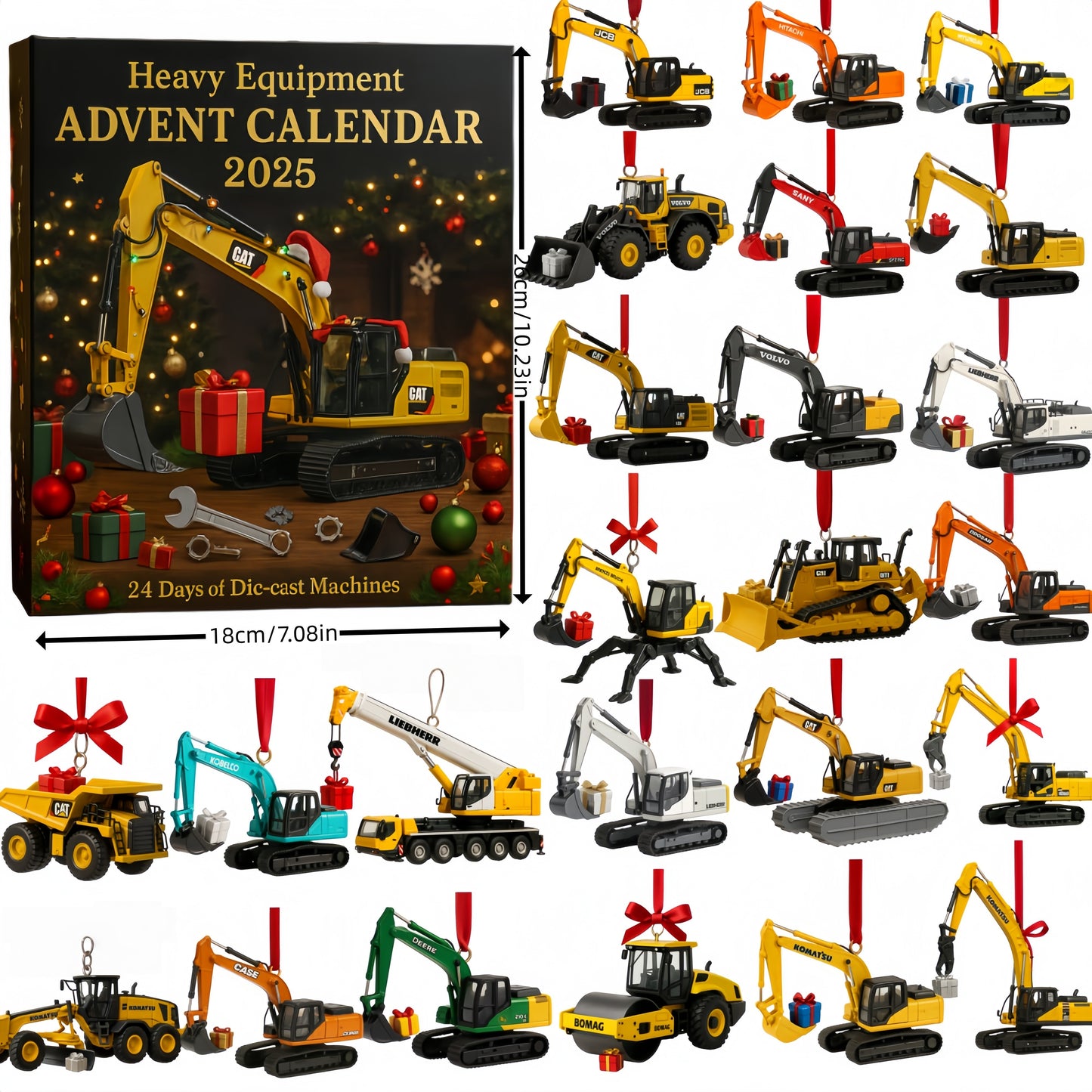Excavator Die-Cast Machines Advent Calendar 2025