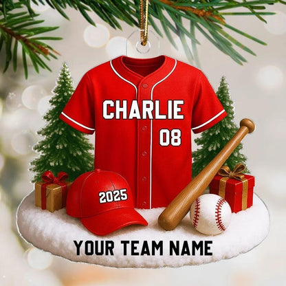 Personalized Baseball Kit Christmas Ornament, Baseball Team Gift, Baseball Christmas Tree Ornament, Christmas Gift For Son, Boyfriend