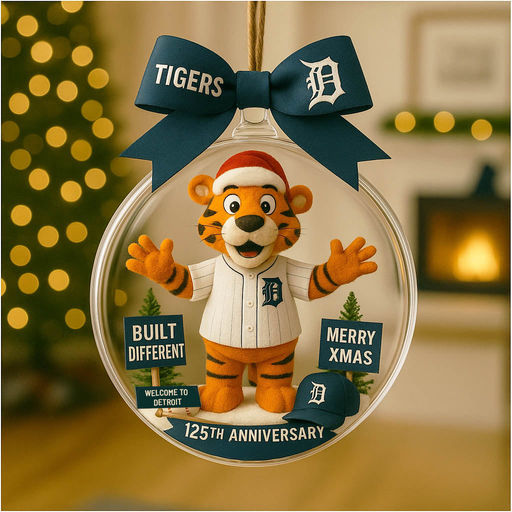 Christmas tree pendant with cute mascot and uniform of American baseball team - Ornament