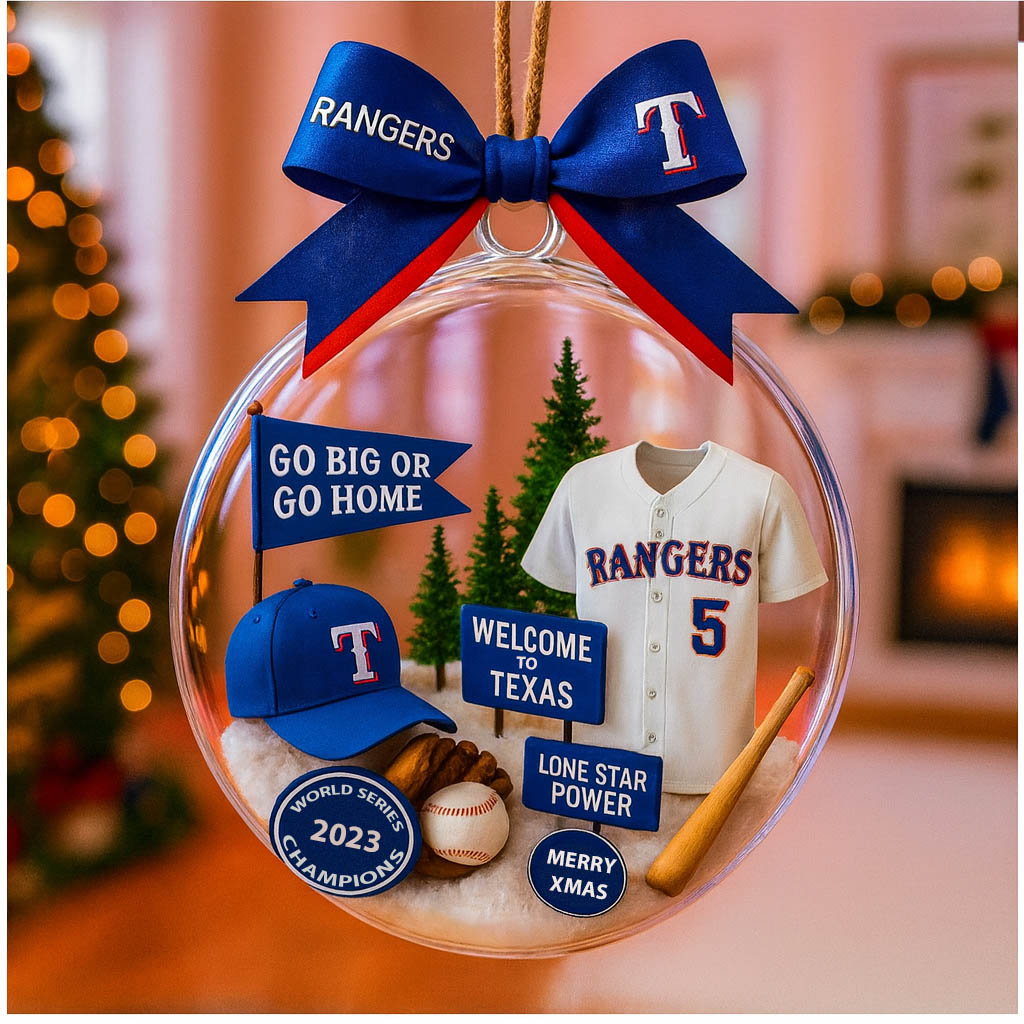 Christmas tree pendant with cute mascot and uniform of American baseball team - Ornament