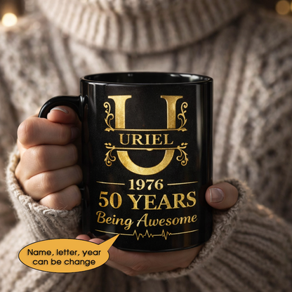 11oz Ceramic Mug Age personalized name, year, letter for birthday Hot Sale- 11oz Ceramic Mug