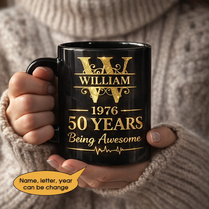 11oz Ceramic Mug Age personalized name, year, letter for birthday Hot Sale- 11oz Ceramic Mug
