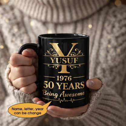 11oz Ceramic Mug Age personalized name, year, letter for birthday Hot Sale- 11oz Ceramic Mug